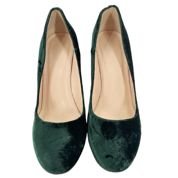 J crew collection size 10.5 emerald green velvet holiday party formal Jewel - Picture 4 of 12